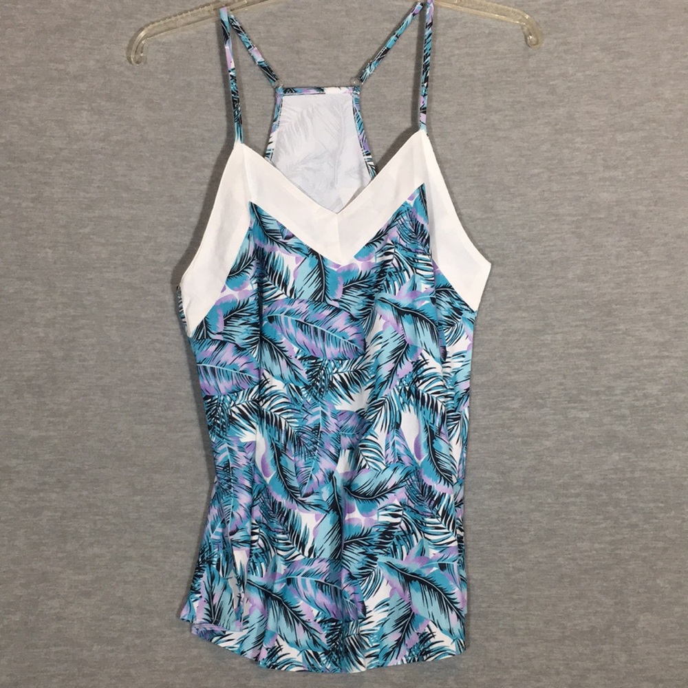 Unbranded Cruise Beachy Vacation Summer Tropical Print Cool Comfy Stretch Top